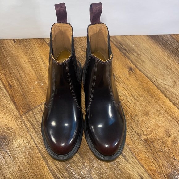 Dr. Martens Flora Arcadia Cherry Red Chelsea Boots Womens Size 6 Leather - Picture 5 of 7